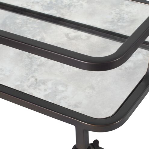 Erivo Bronze and Clear Glass Bar Cart