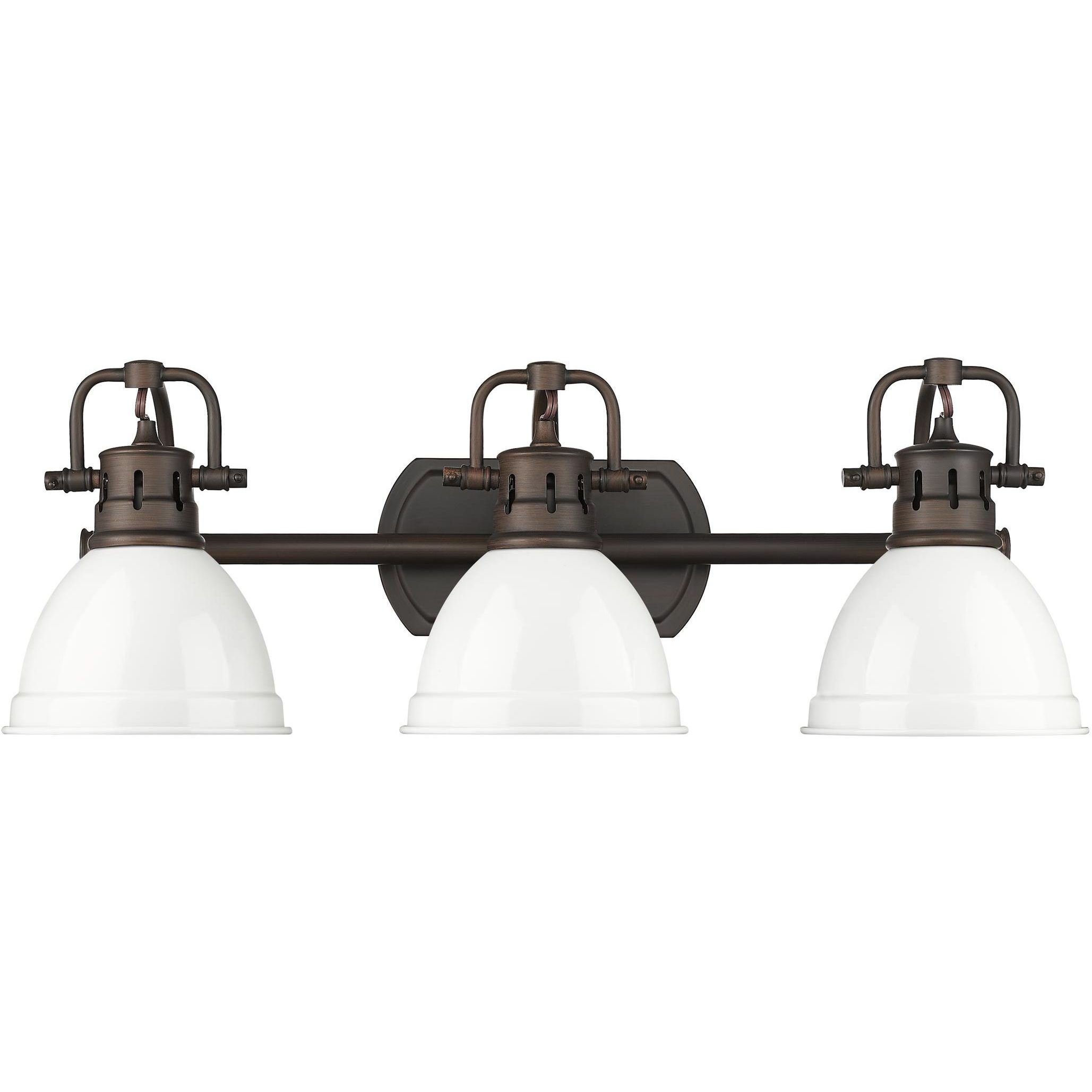 Yep Duncan Vanity Wall Light in Rubbed Bronze, White