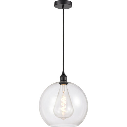 Edison Athens 1 Light 12 inch Matte Black Mini Pendant Ceiling Light