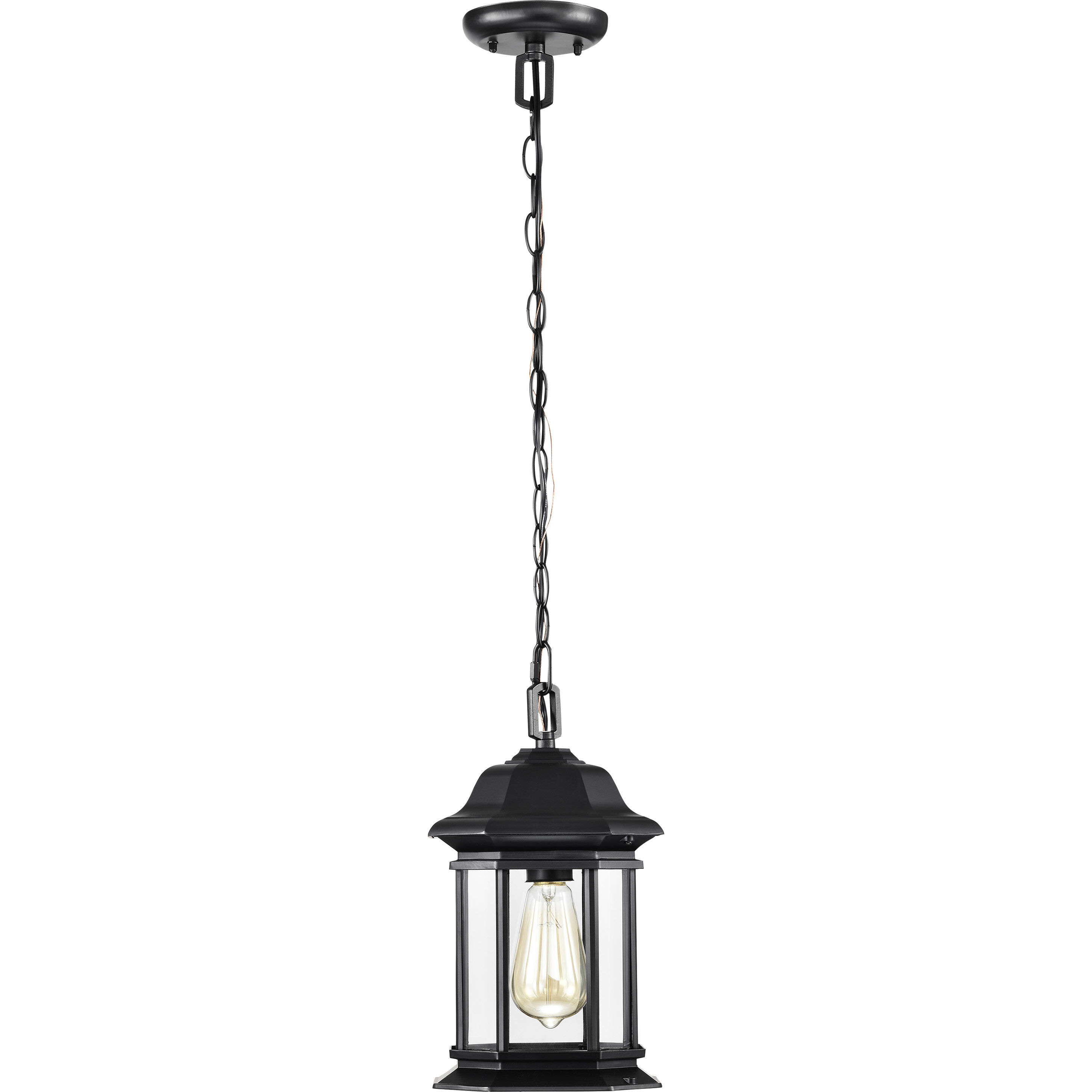 Hopkins 7 inch Matte Black Outdoor Hanging Lantern