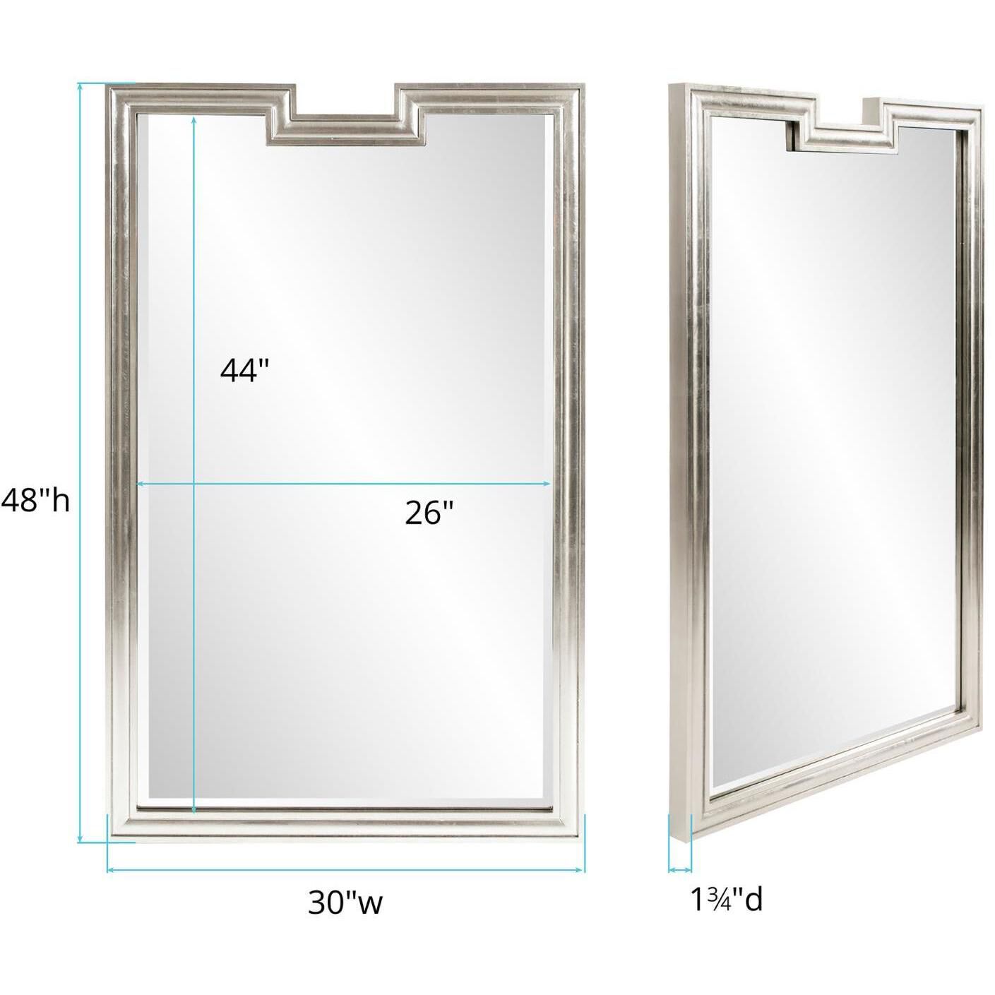 Danube 48 X 30 inch Bright Silver Mirror