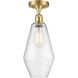 Cindyrella 1 Light 7 inch Satin Gold Semi-Flush Mount Ceiling Light