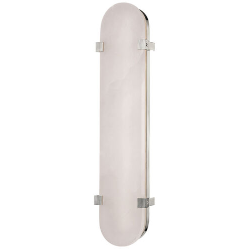 Skylar LED 5 inch Polished Nickel ADA Wall Sconce Wall Light, Spanish Alabaster