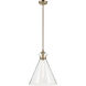 Laria 1 Light Champagne Bronze Pendant Ceiling Light in Clear