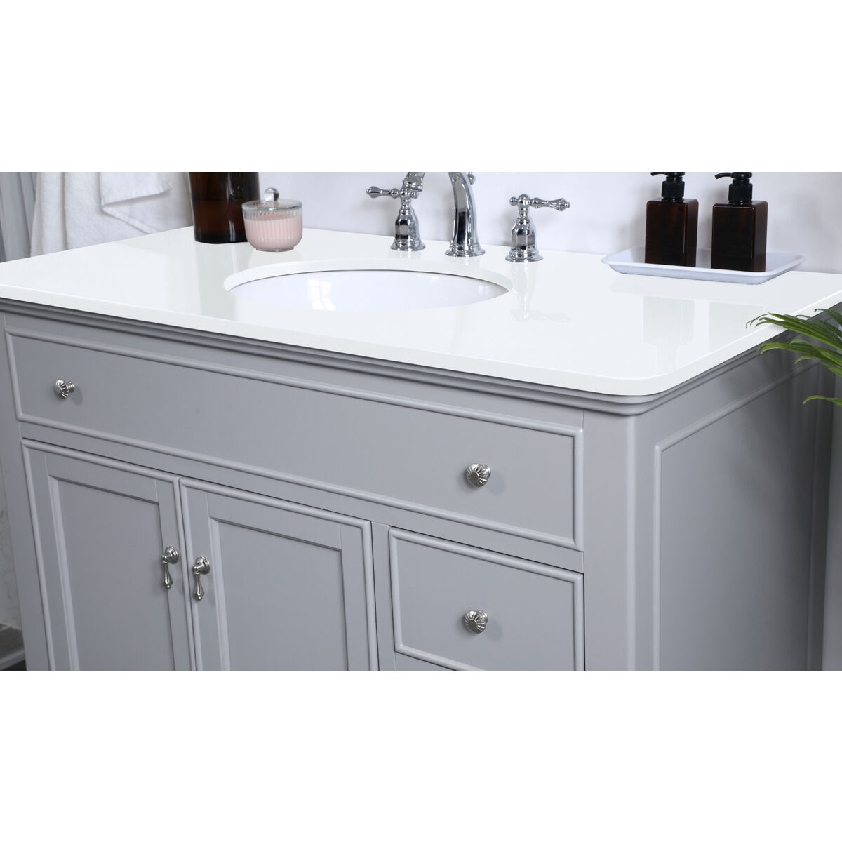 Otto 42 X 21 X 35 inch Grey Vanity Sink Set