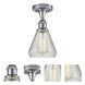 Edison Conesus 1 Light 6 inch Polished Chrome Semi-Flush Mount Ceiling Light