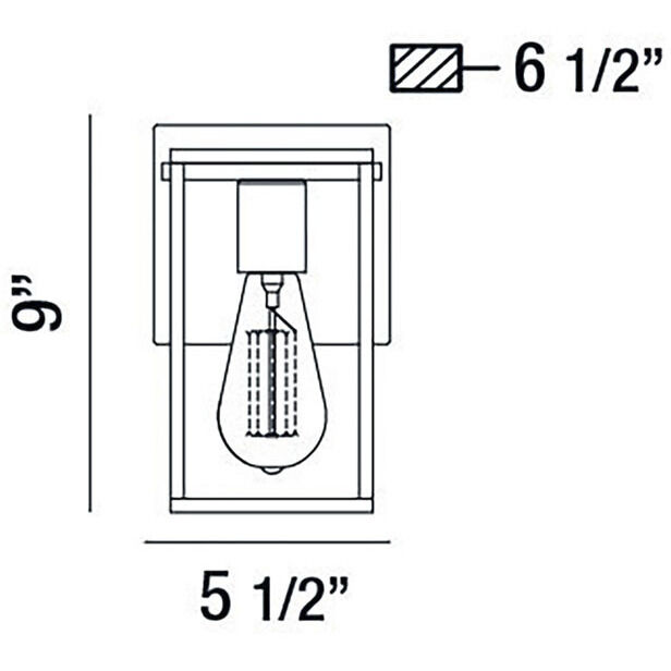 Stafford LED 6 inch Chrome/Black Wall Sconce Wall Light