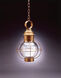 Onion 1 Light 12 inch Antique Copper Hanging Lantern Ceiling Light in Optic Glass