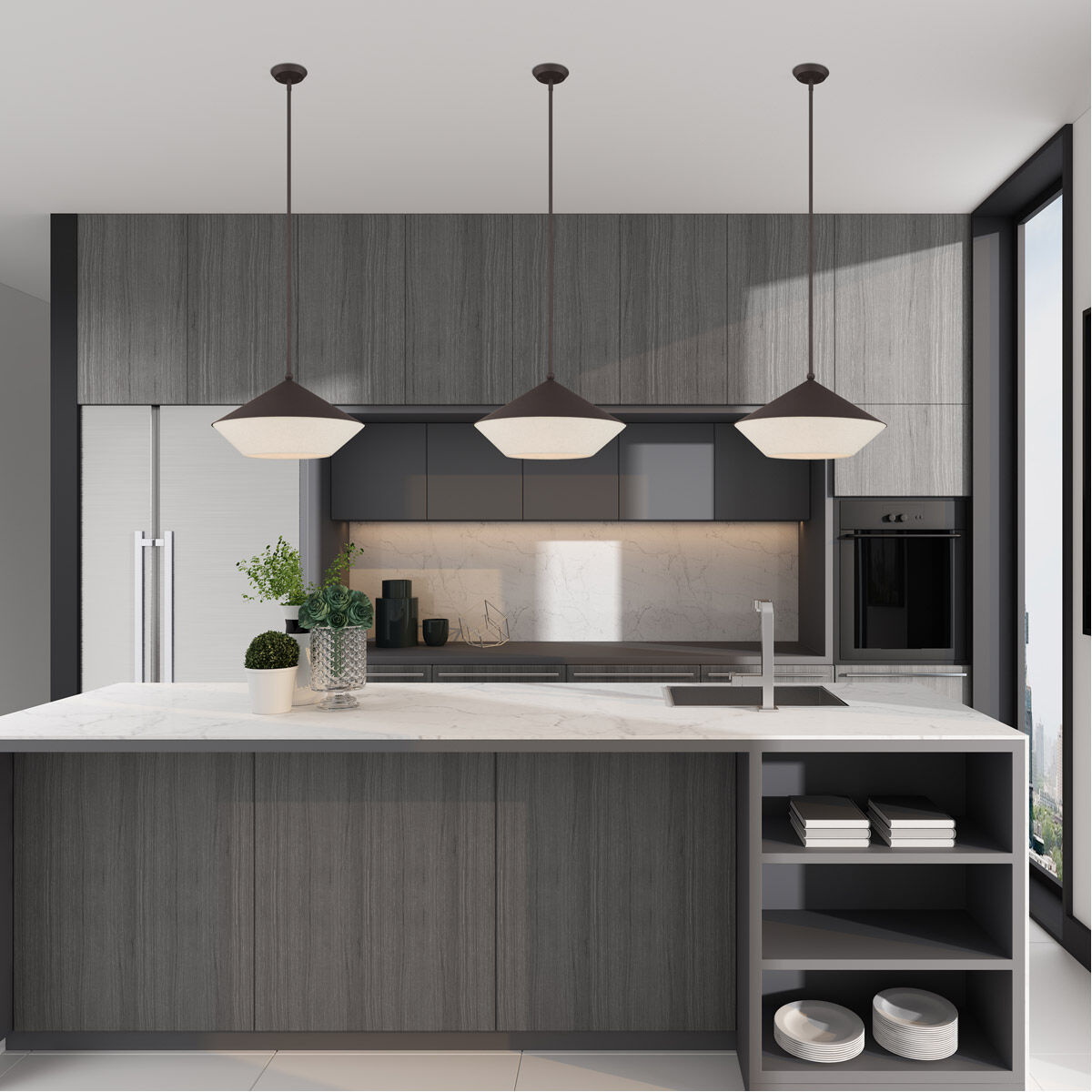 Stockholm 1 Light 18 inch Bronze Pendant Ceiling Light