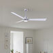 Atlas Alessandra - LK 56 inch Brushed Nickel with Matte White Blades Ceiling Fan