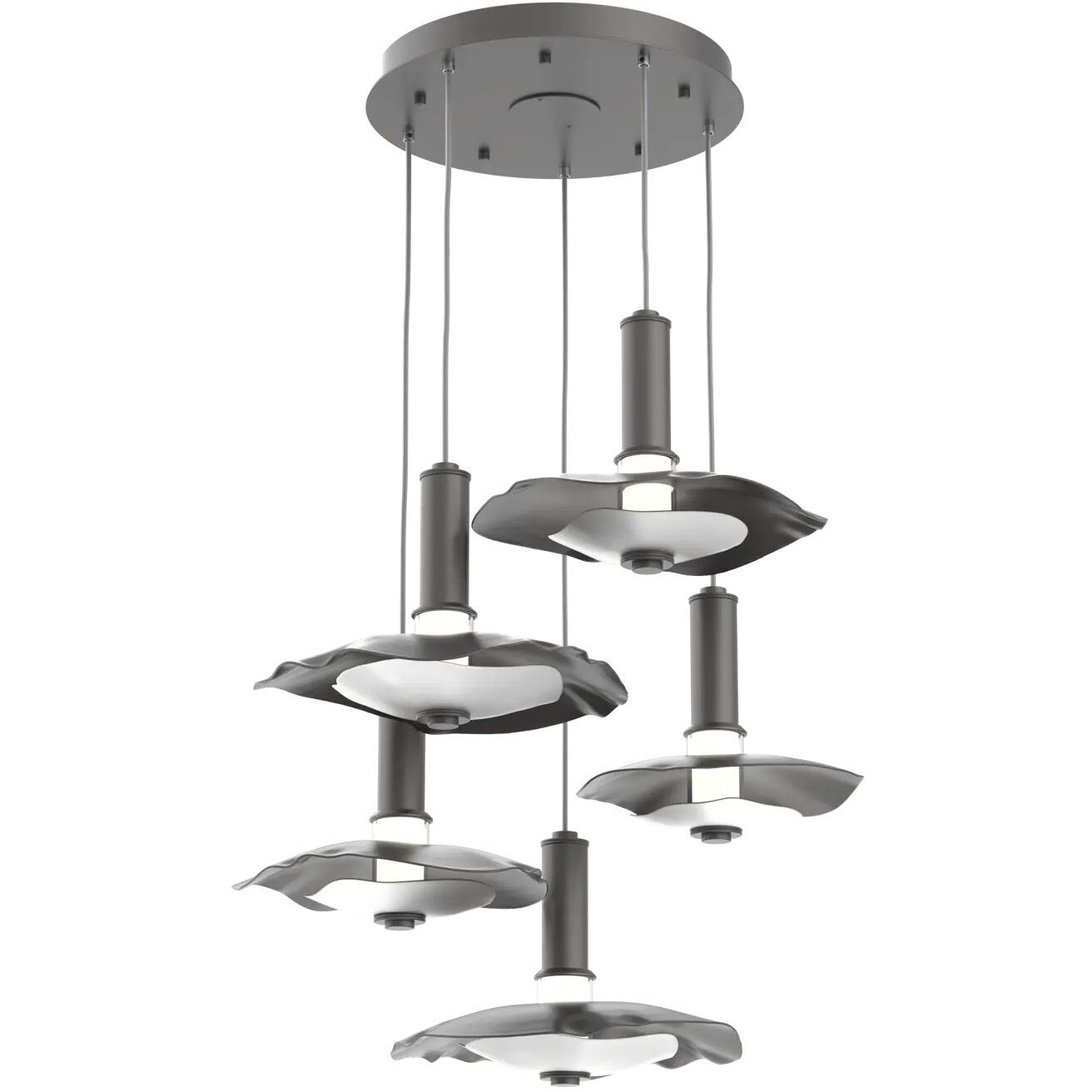 Cumulus LED 30 inch Beige Silver Multi-Pendant Ceiling Light