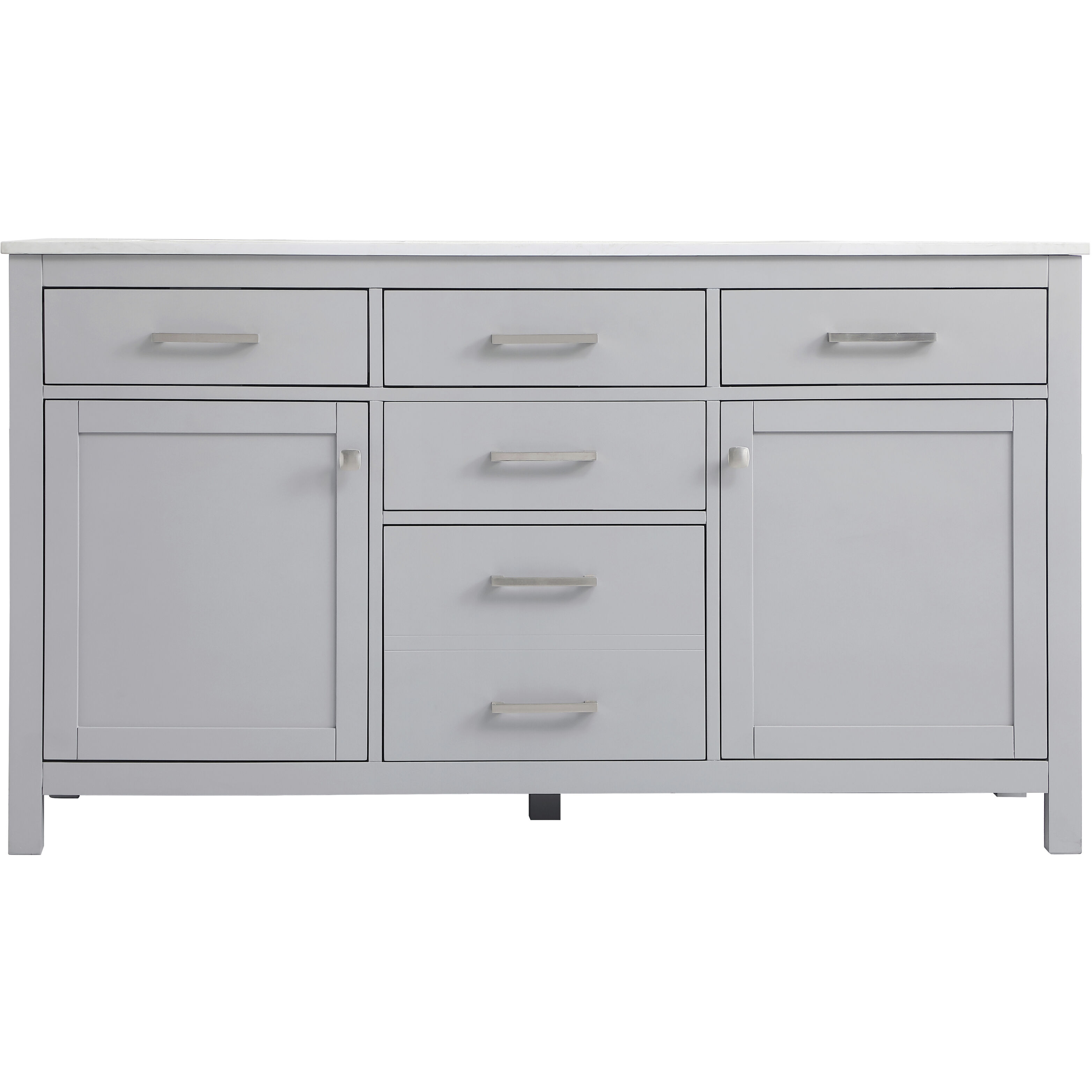 Lewis 60 X 22 X 34 inch Grey Vanity Sink Set