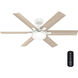 Georgetown 52 inch Fresh White with Light Oak and Fresh White Blades Ceiling Fan