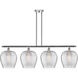 Ballston Norfolk 4 Light 50 inch Polished Chrome Island Light Ceiling Light in Clear Glass