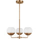 Alvin 3 Light 20.25 inch Satin Brass Chandelier Ceiling Light