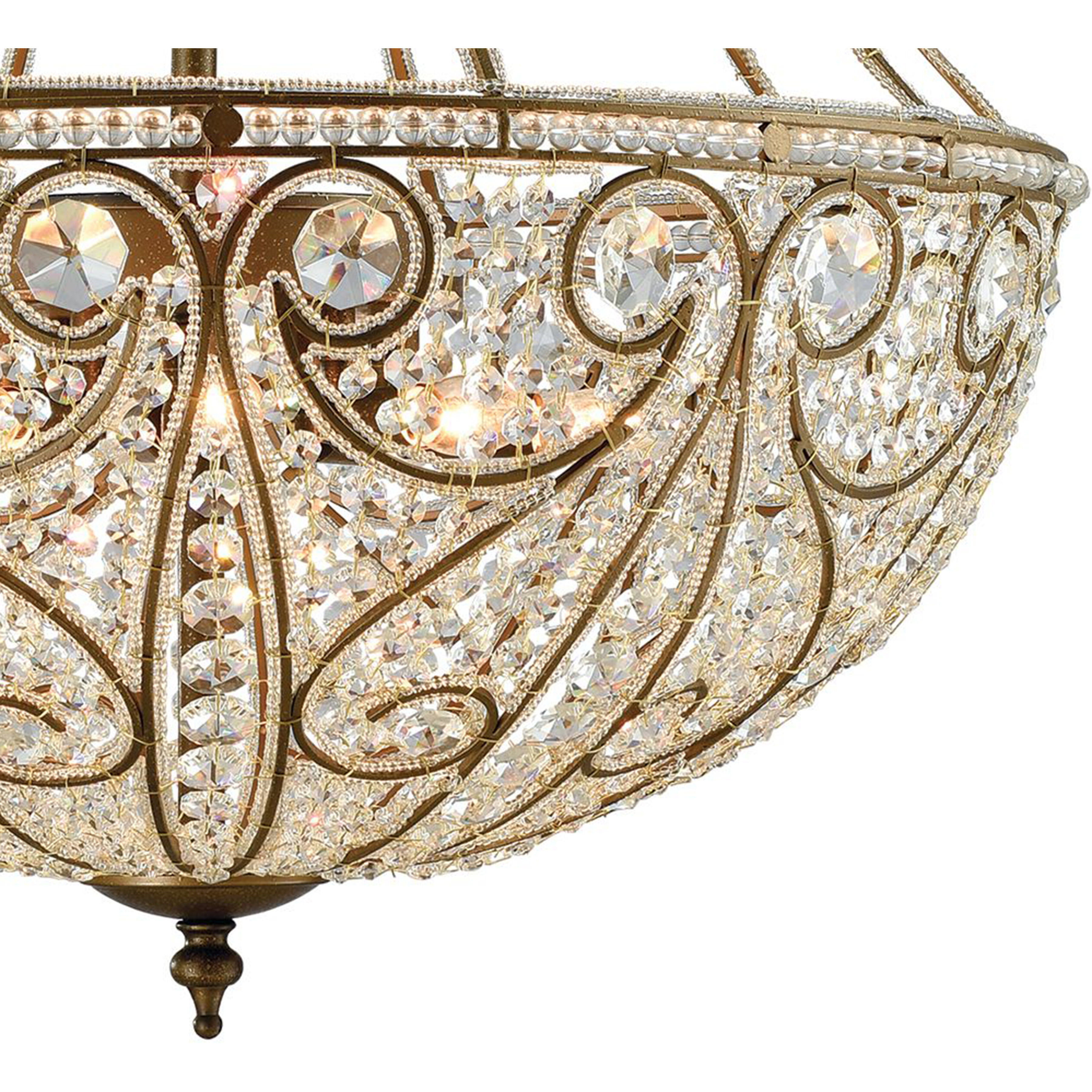 Elizabethan 10 Light 28 inch Dark Bronze Chandelier Ceiling Light