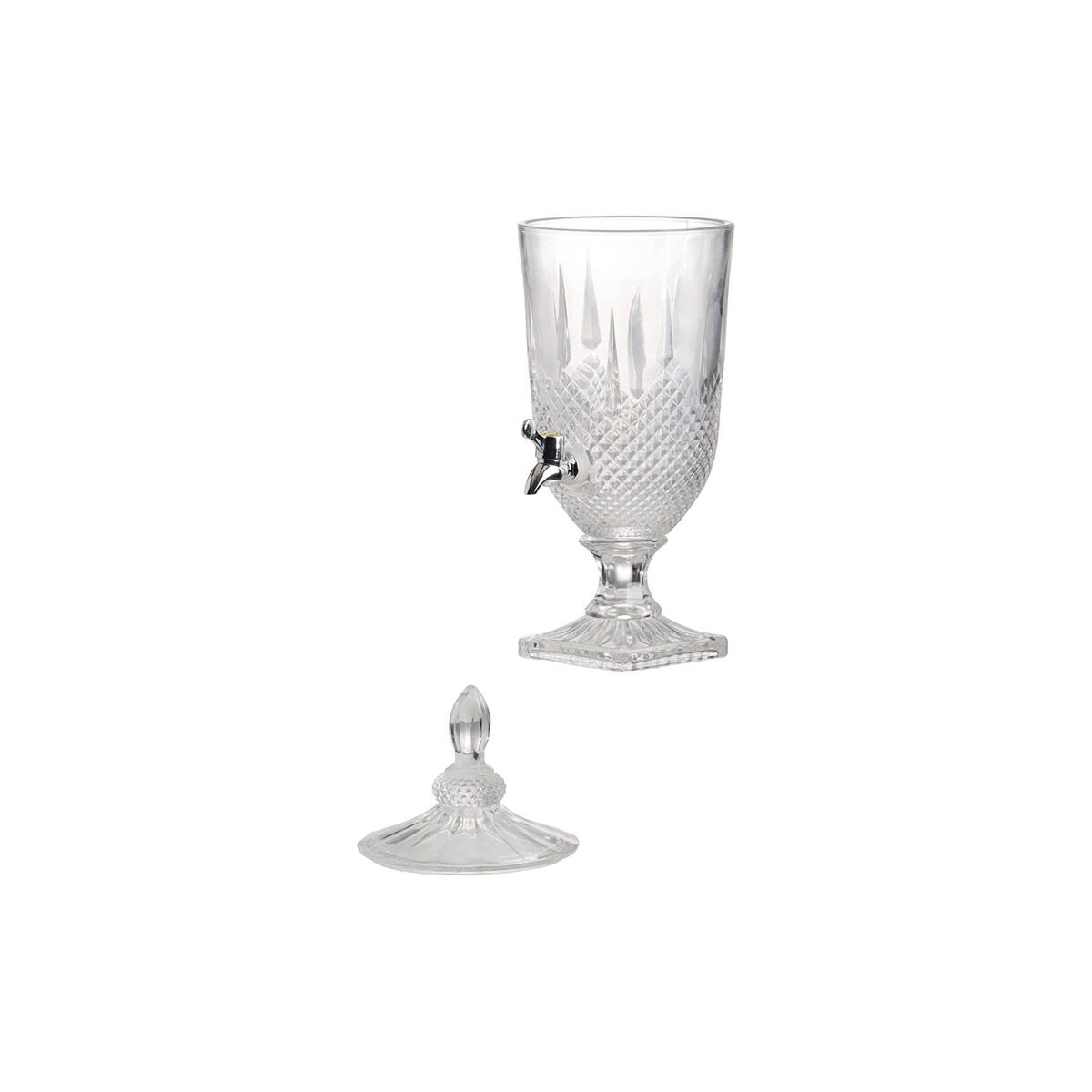 Anita Clear and Polished Silver Drink Dispenser