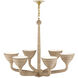 Marbella 6 Light 34.25 inch Contemporary Gold and Sugar White Chandelier Ceiling Light