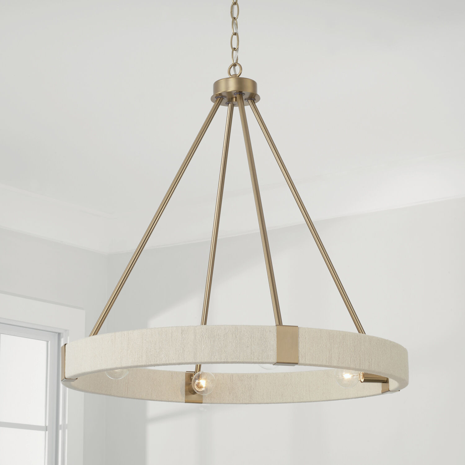 Delaney 4 Light 26 inch Matte Brass Chandelier Ceiling Light