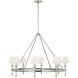 Chapman & Myers Classic LED 44 inch Polished Nickel Ring Chandelier Ceiling Light