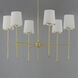 Huntington 6 Light 34 inch Satin Brass Chandelier Ceiling Light