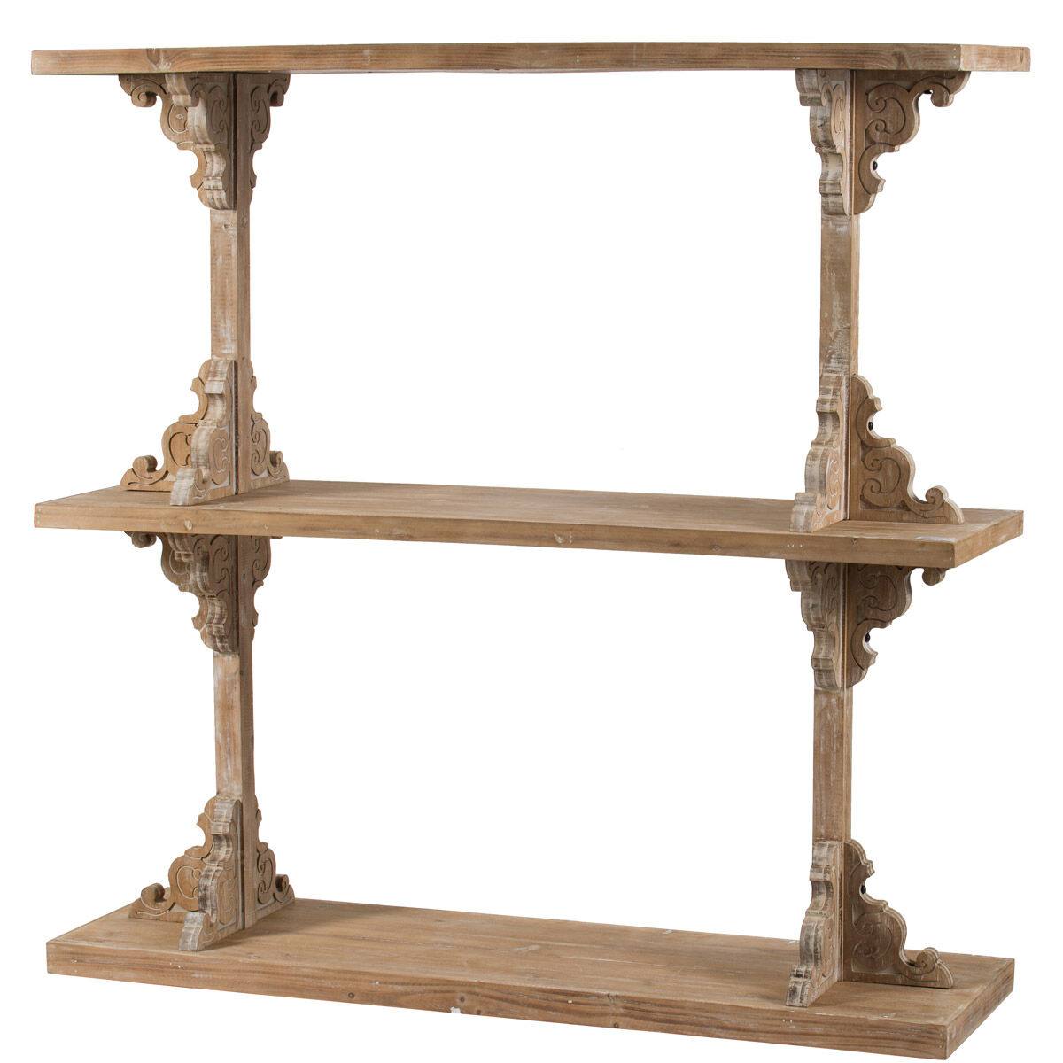 A B Home 44993 DS Anita 54 X 54 X 16 inch Whitewash Natural Shelf