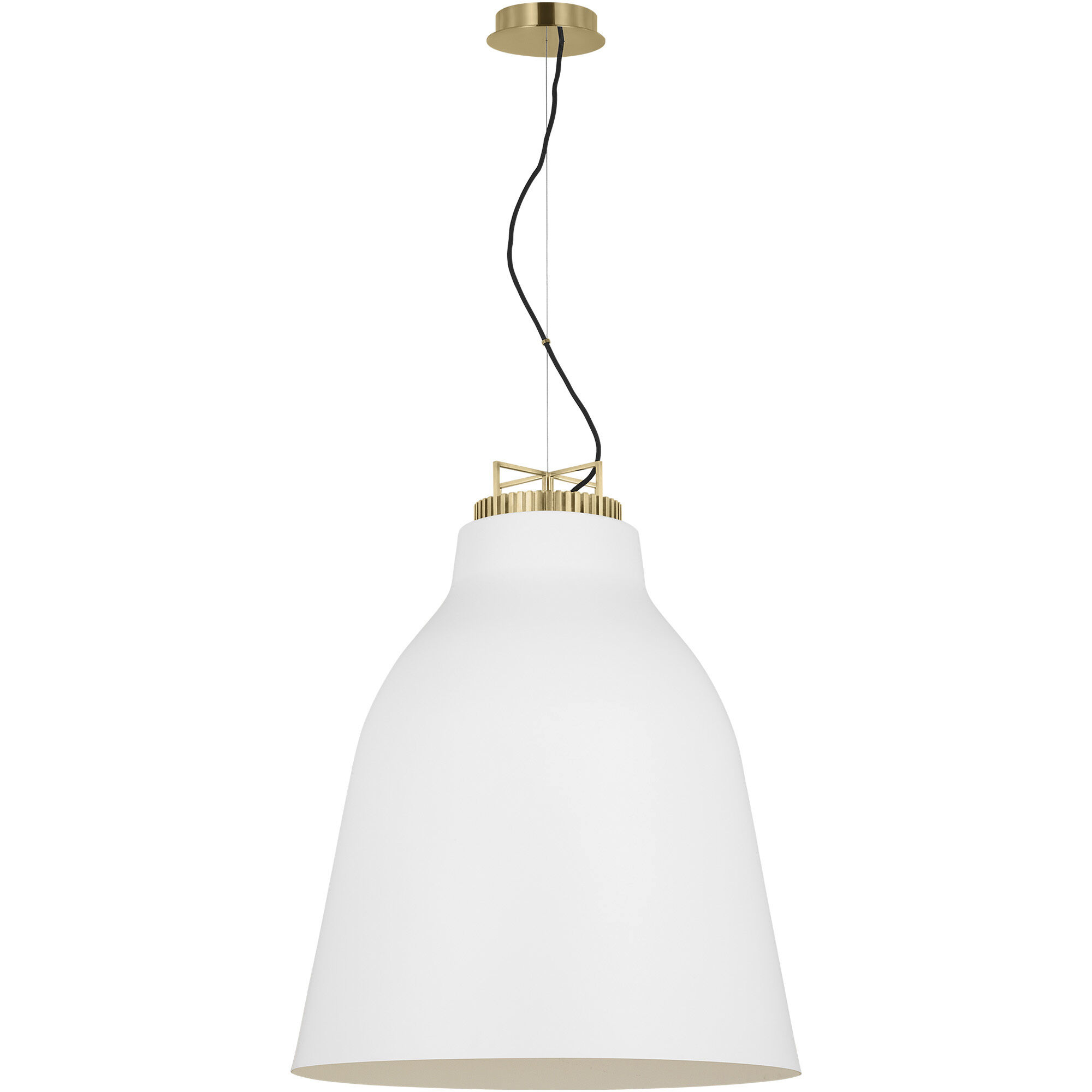 Sean Lavin Forge LED 26 inch Natural Brass Line-Voltage Pendant Ceiling Light in Matte White