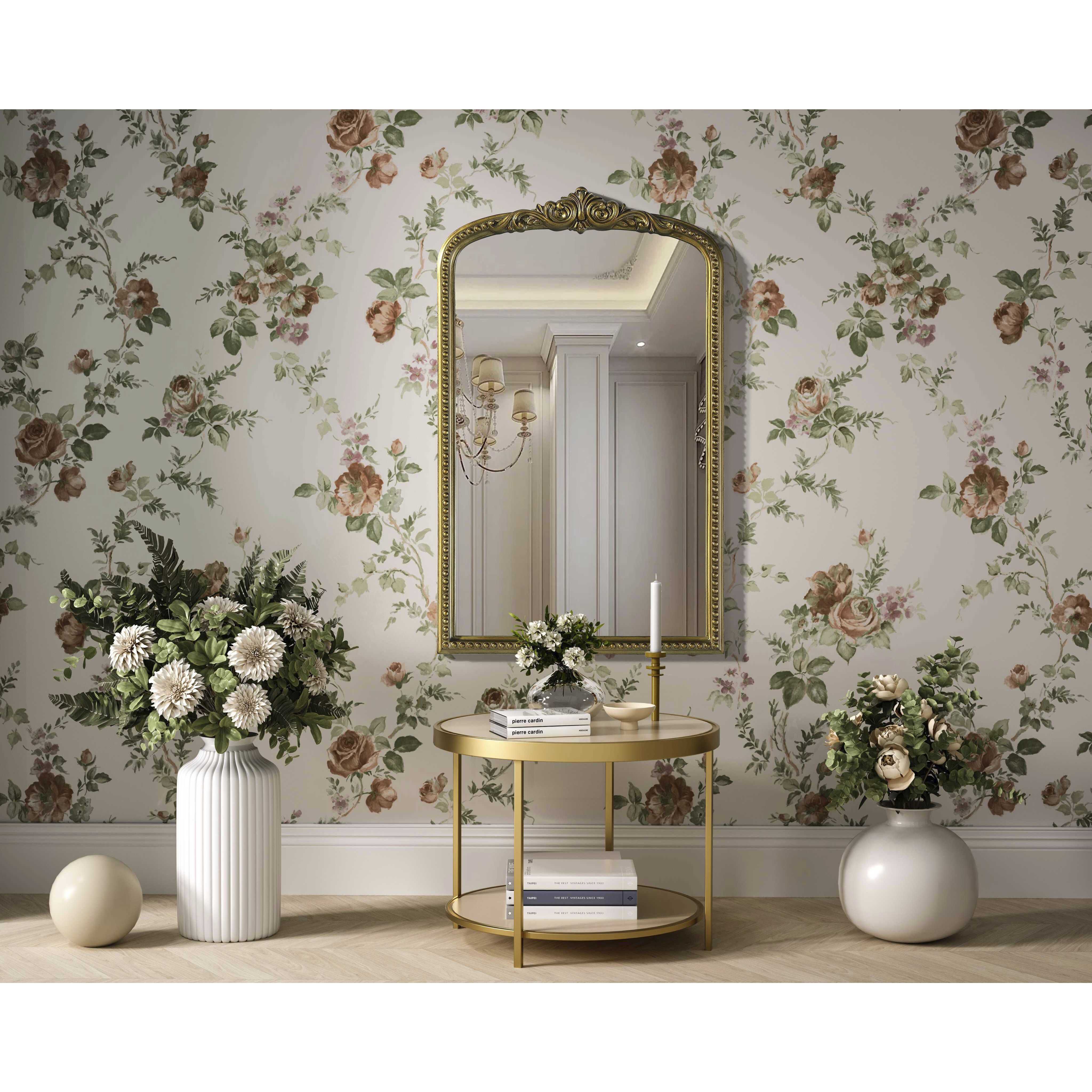 Naomi 36 X 22 inch Antique Brass Mirror