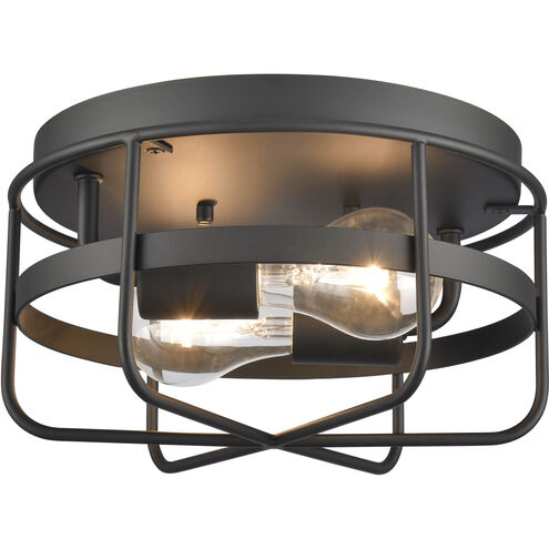 Gael 2 Light 10 inch Matte Black Flush Mount Ceiling Light