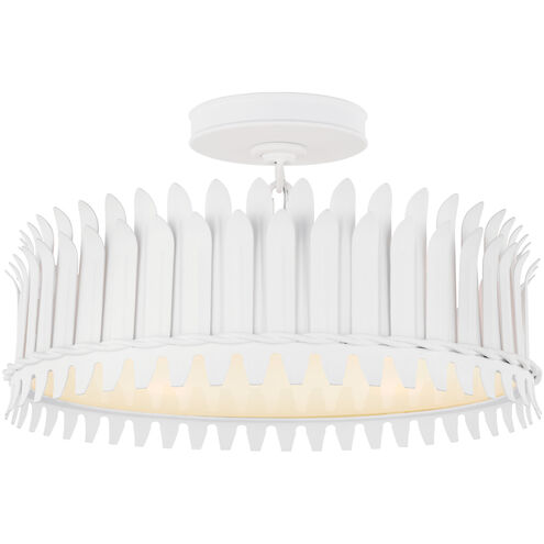 Suzanne Kasler Leslie LED 16 inch Plaster White Semi-Flush Mount Ceiling Light