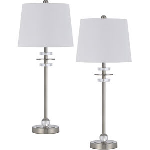 Sitka 29 inch 60.00 watt Brushed Steel Lamp Set Portable Light