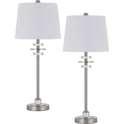 Sitka 29 inch 60.00 watt Brushed Steel Lamp Set Portable Light