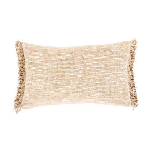 Suri 20 X 12 inch Ivory/Khaki Pillow Cover