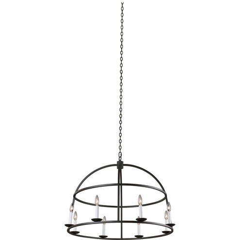 Wickenburg 8 Light 34 inch Black Iron Pendant Ceiling Light