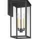 Hillside 3 Light 25.5 inch Textured Black Exterior Wall Sconce