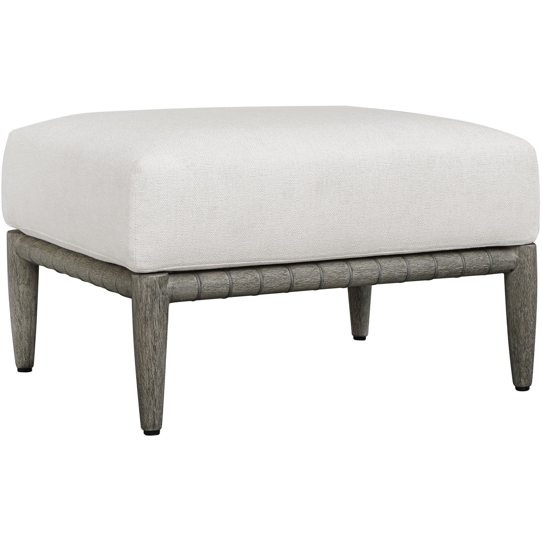 Borneo 16.5 inch Dark Gray and Oyster White Outdoor Ottoman
