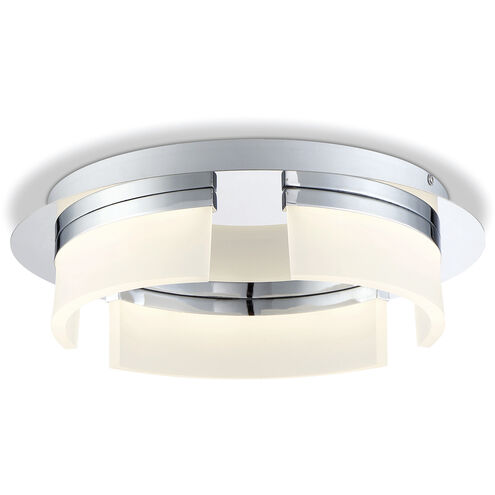 Bria LED 15 inch Chrome Flush Mount Ceiling Light, Large