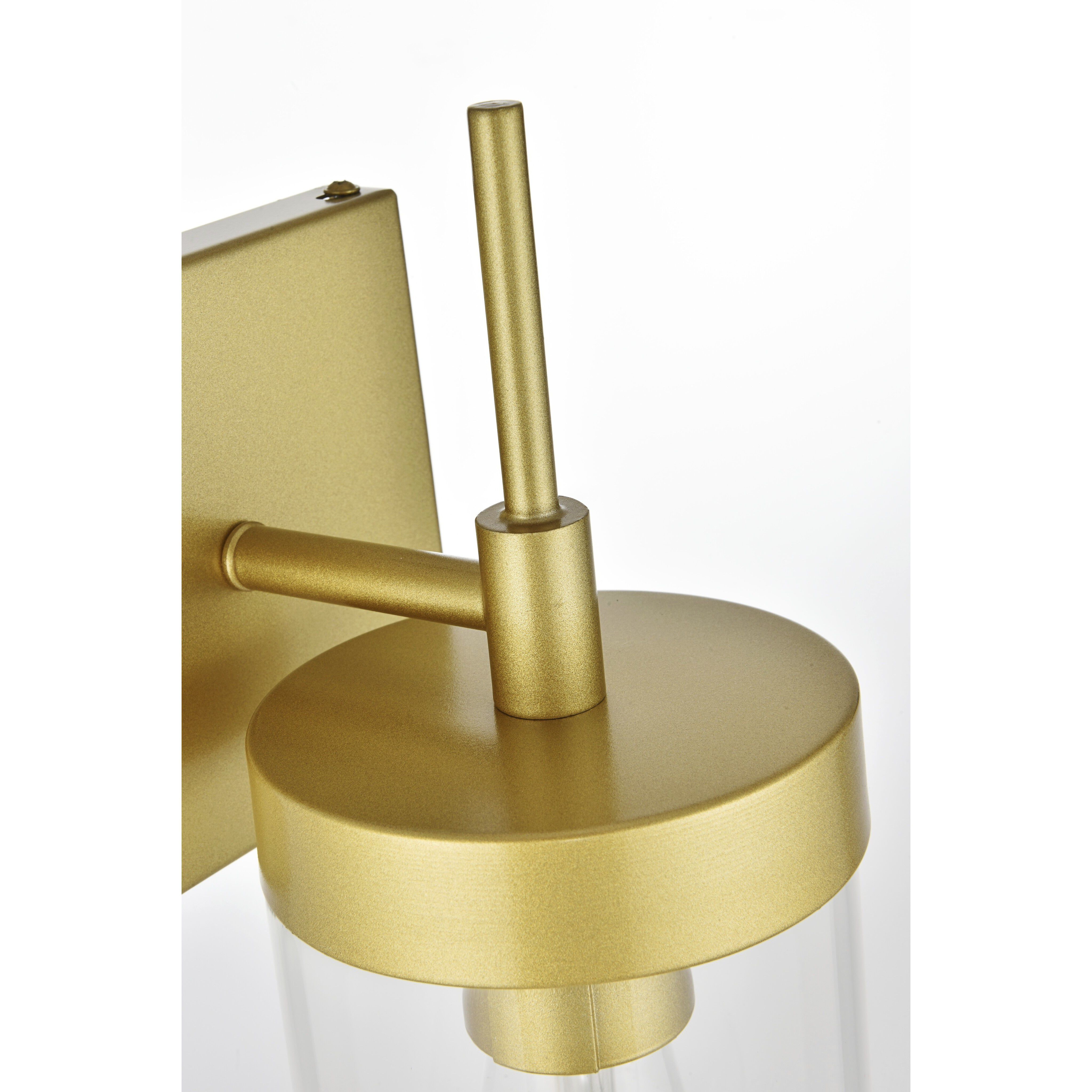 Benny 1 Light 5 inch Brass Bath Sconce Wall Light