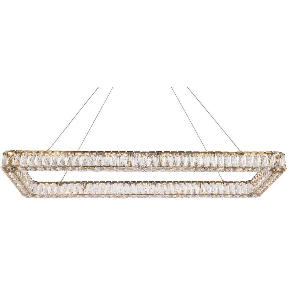 Monroe 1 Light 50 inch Gold Pendant Ceiling Light