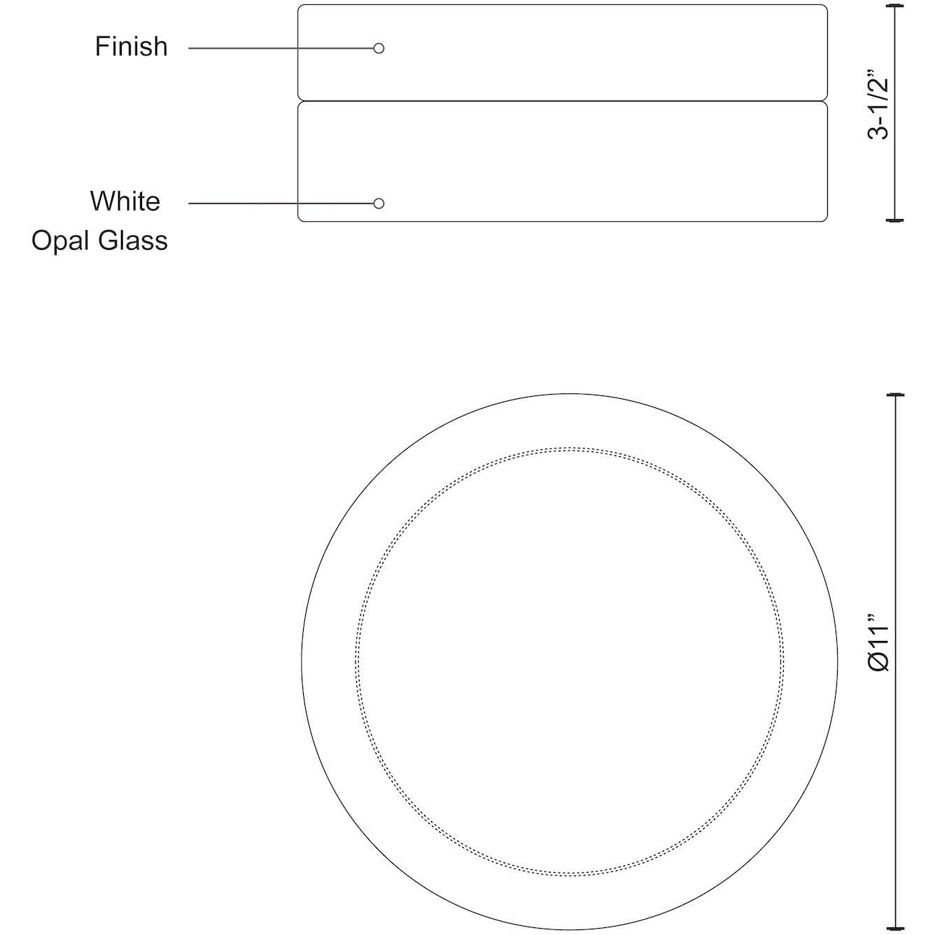 Lomita LED 11 inch Chrome Flush Mount Ceiling Light