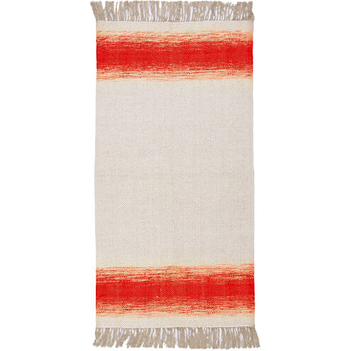 Shine 36 X 24 inch Bright Orange, Khaki Rug