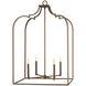 Lowcountry 4 Light Antique Brass Pendant Ceiling Light
