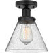 Cone 1 Light 7.75 inch Matte Black Semi-Flush Mount Ceiling Light