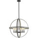 Kirkland 6 Light 26 inch Ashen Barnboard Chandelier Ceiling Light