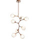 Gem LED 30 inch Burnished Bronze Chandelier Ceiling Light, Modern Vine