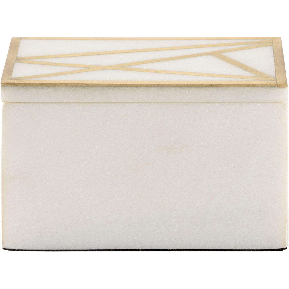 Wildwood 5 inch Natural White/Antique Gold Box