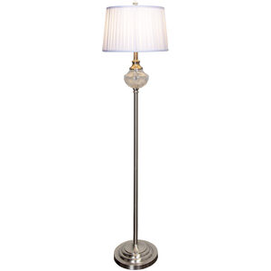 Alta 58 inch 150.00 watt Polished Nickel Floor Lamp Portable Light, Crystal