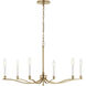 Malene 6 Light Champagne Bronze Chandelier Ceiling Light, 1 Tier Small