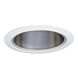 Signature Chrome & White Recessed Lighting Trim in Chrome/White