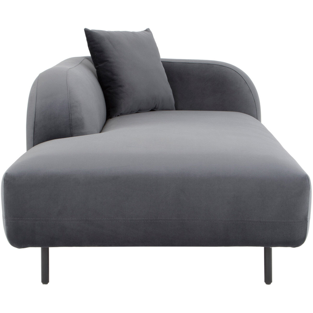Deleuze Anthracite Chaise in Grey
